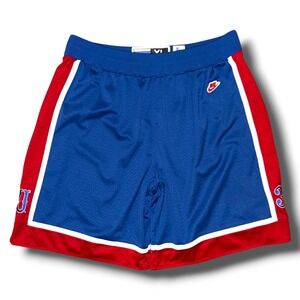 Vintage 1995 Nike Kansas Jayhawks Basketball Shorts Blue Red Mesh Mens XL KU 34
